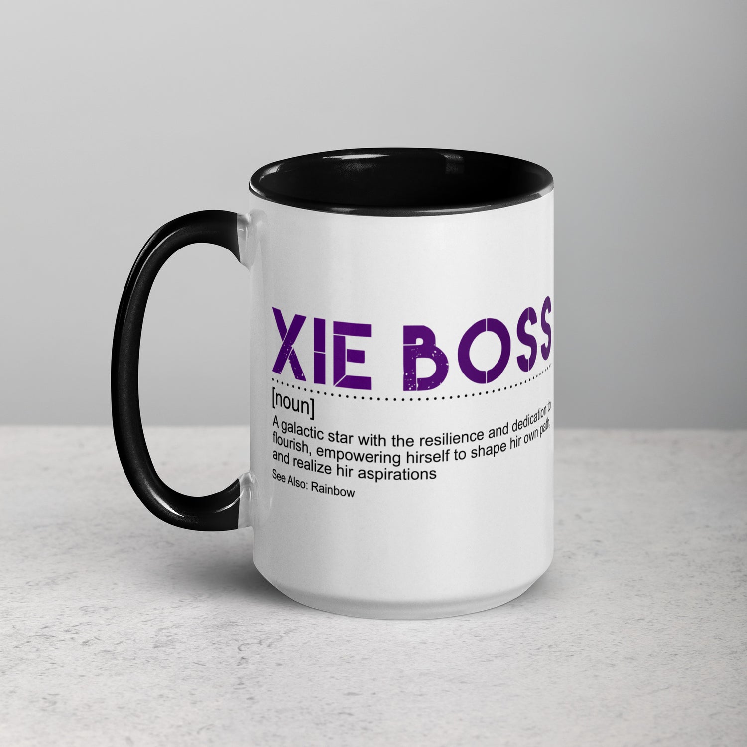 Custom nonbinary pronoun mug – Galactic Flow