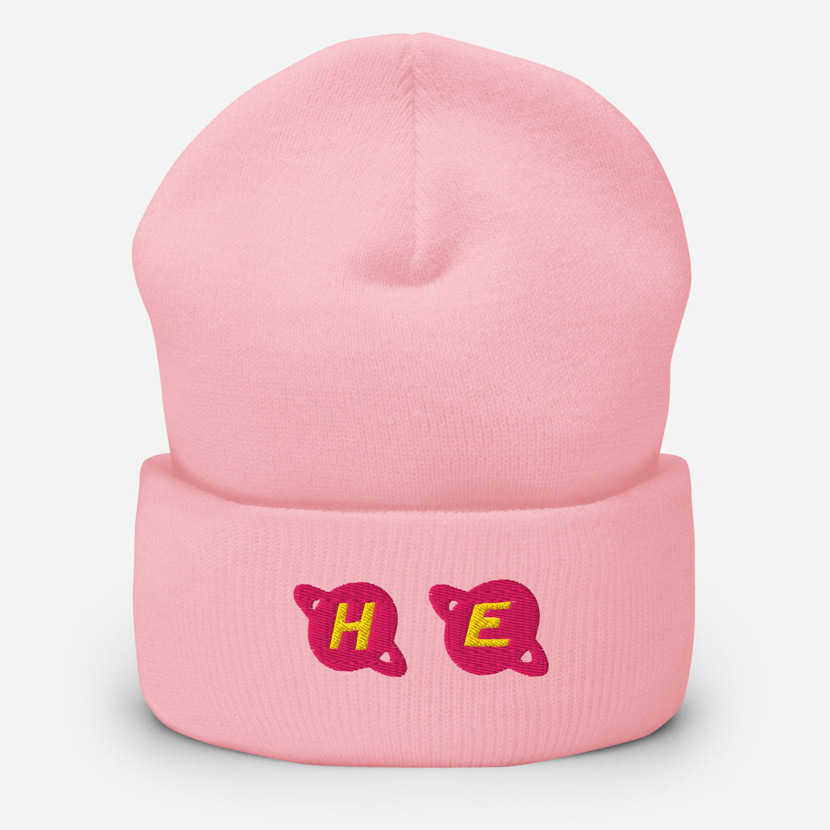 Custom pronoun beanie – Galactic Flow